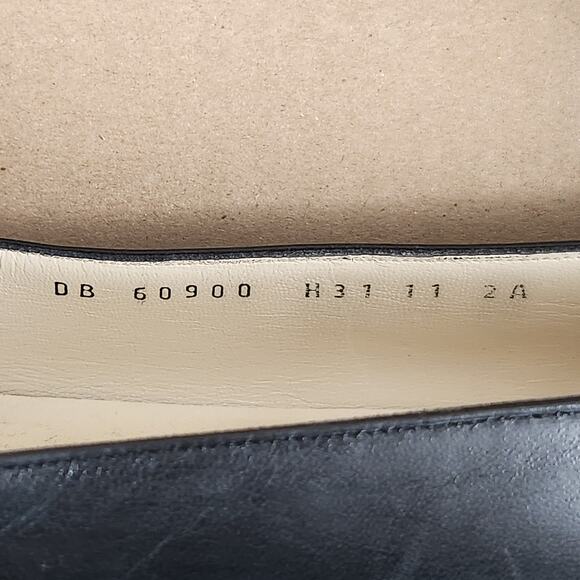 Salvatore Ferragamo Boutique Womens Black Leather Pumps 11 AA Square Toe Italy - Picture 11 of 16